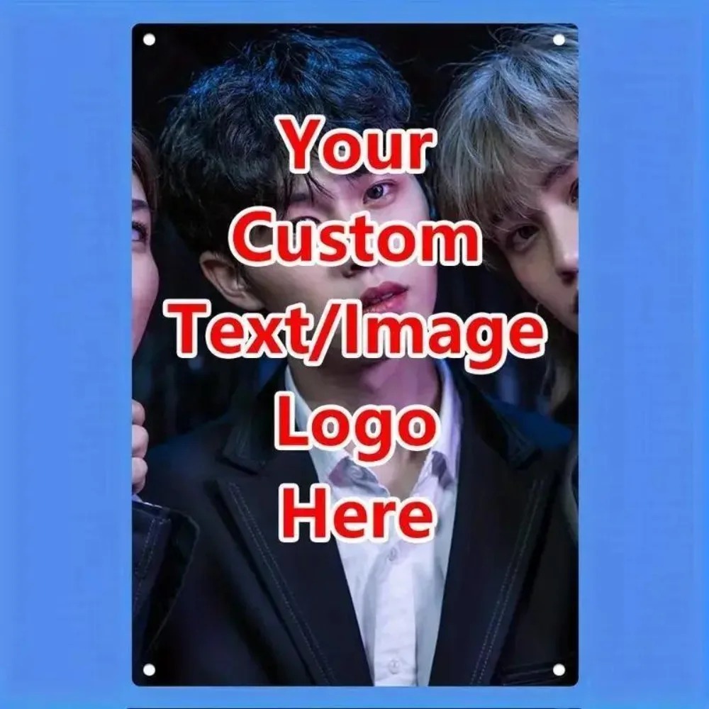 Home Bar Cafe - [2D Flach] 8x12 Zoll Personalisiertes Foto-Text