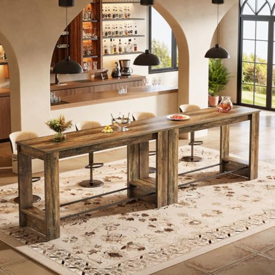 63'' Bartisch-Set mit 2 Tische – Home Bar And Counter Bewertung und Preis