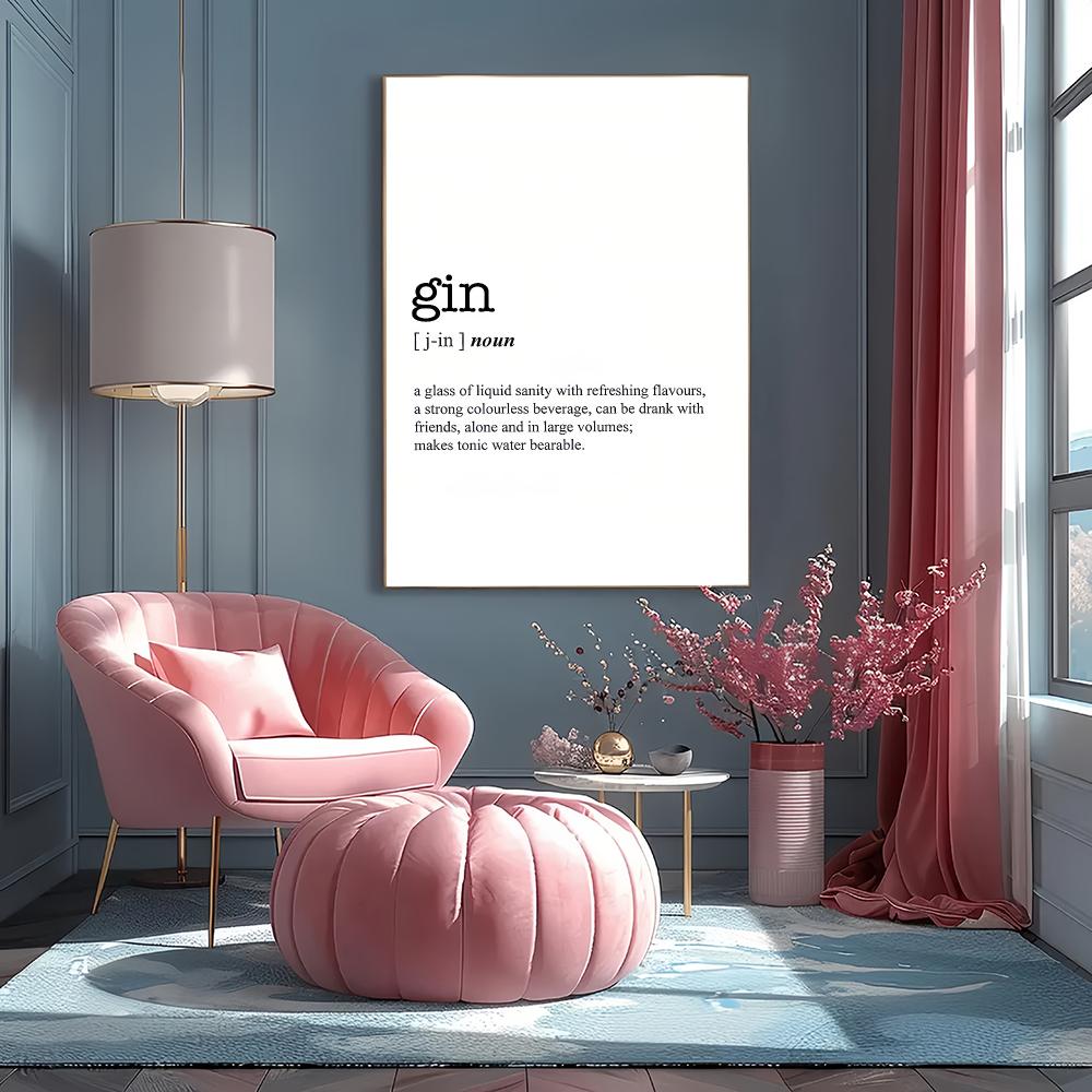 GIN Wortdefinition HD Wandkuns – Home Bar Word Bewertung und Preis
