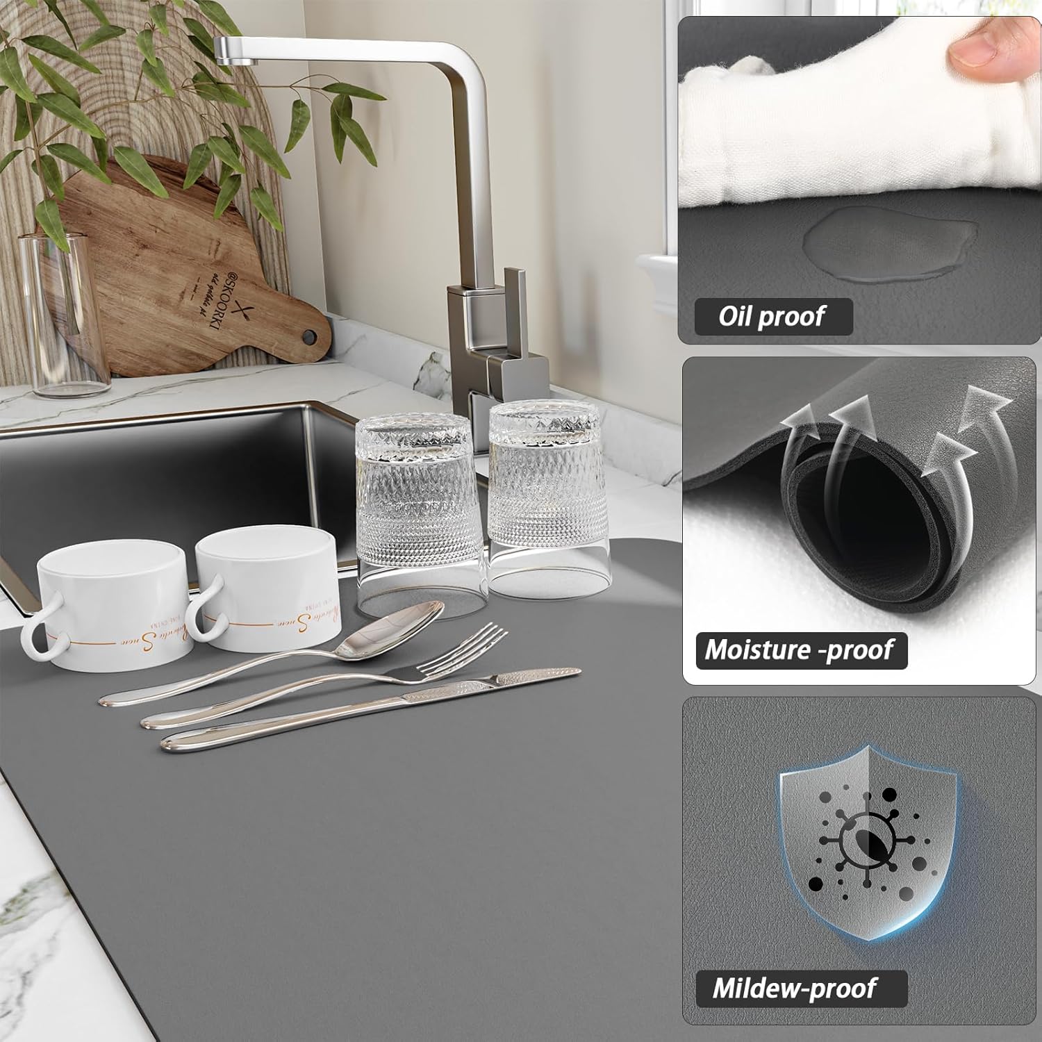 Kaffeetasse-Trocknungsmatte, r – Bar Mat Rubber Bewertung und Preis